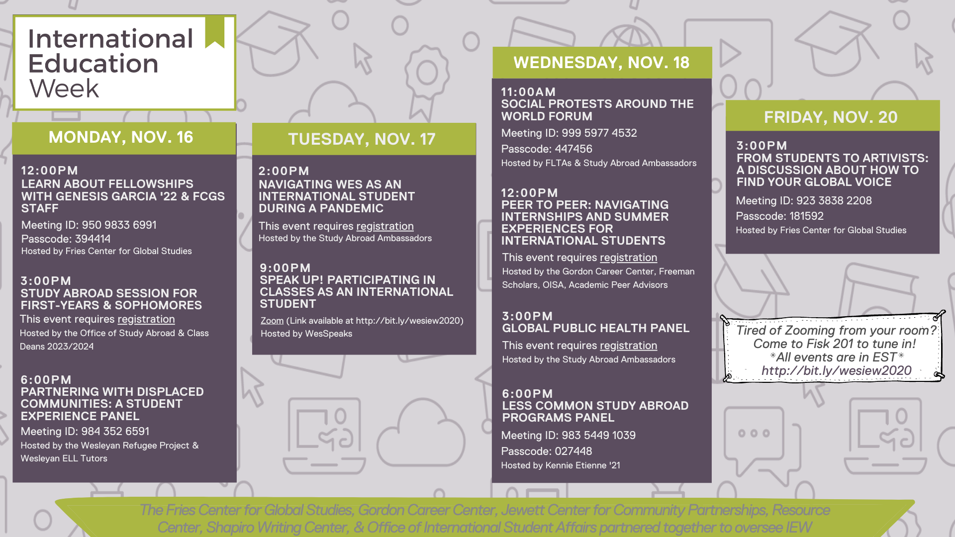 Mark your calendars for the International Education Week