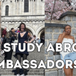 Study Abroad Ambassadors's photos side by side with text "26-27 Study Abroad Ambassadors"