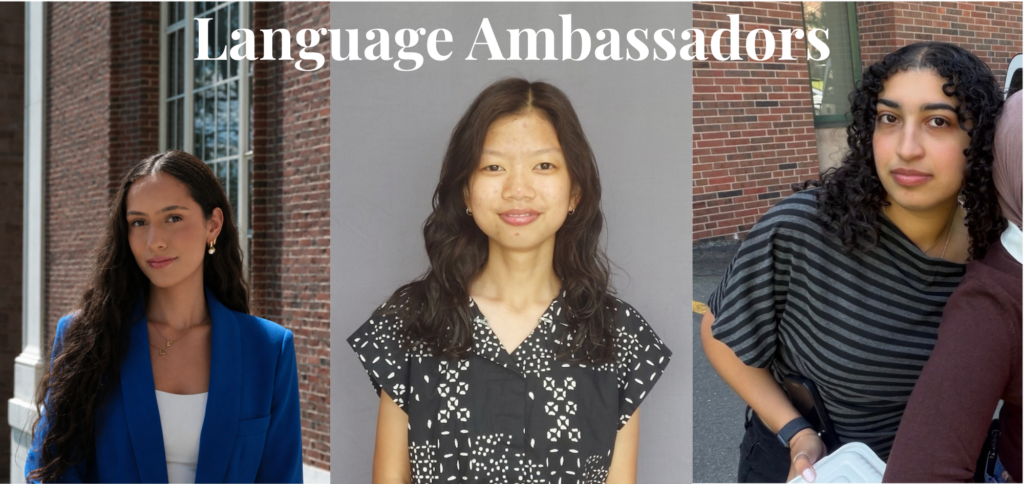 Language Ambassadors' headshots with the text "Language Ambassadors"