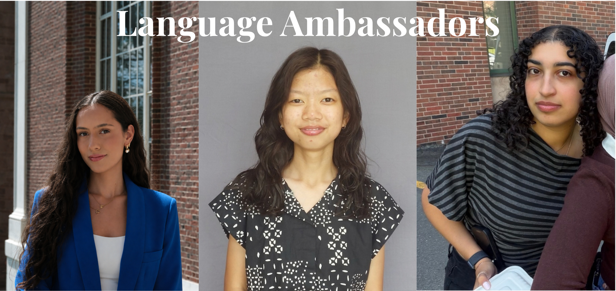 Language Ambassadors' headshots with the text "Language Ambassadors"
