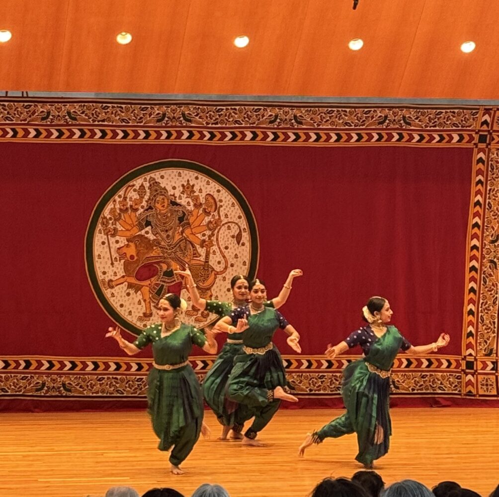 Dancers mid-performance